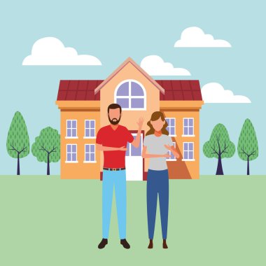 Çift avatar çizgi film karakteri