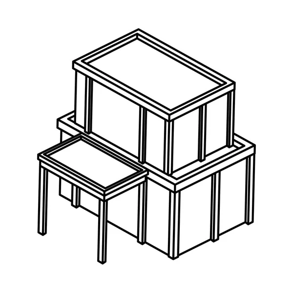 Empresa edificio isométrico — Archivo Imágenes Vectoriales