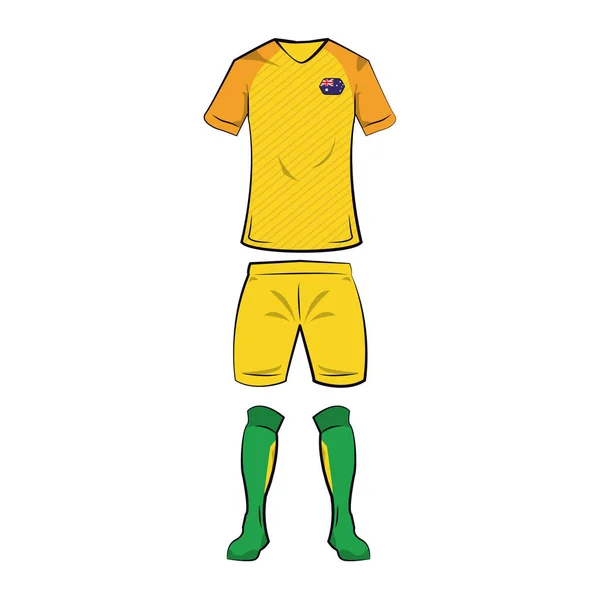 Australisches Fußballtrikot — Stockvektor