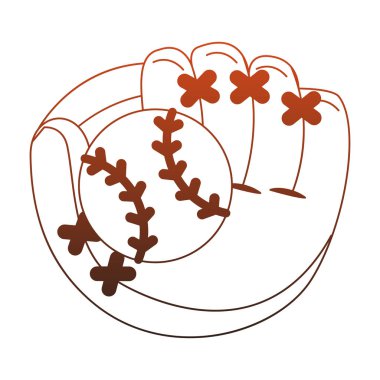 Beyzbol deri eldiven kırmızı çizgiler