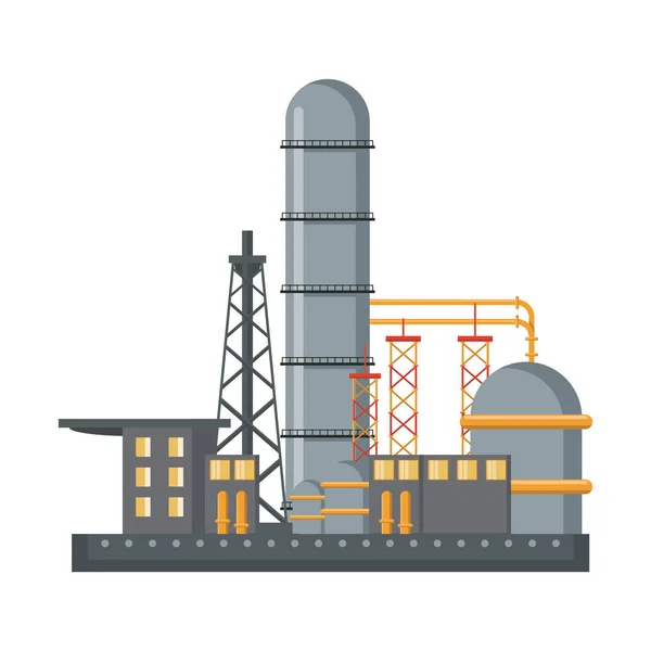 Usine de machines pétrolières — Image vectorielle