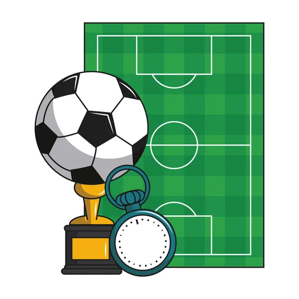 Futebol jogo de desporto desenhos animados — Vetor de Stock