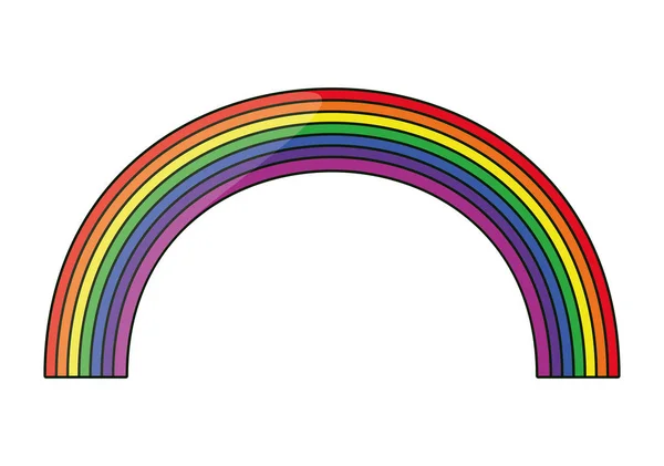 カラフルな虹が孤立 — ストックベクタ
