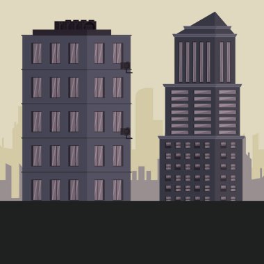 Cityscape silüeti manzarası