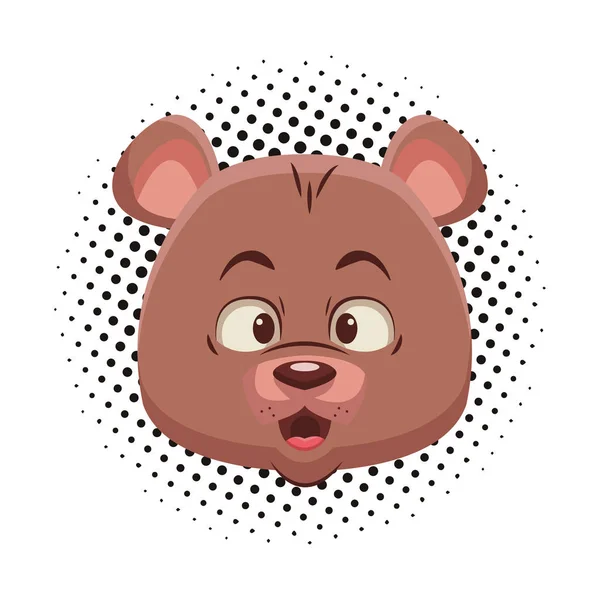 Söt björn tecknad — Stock vektor