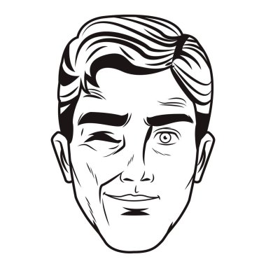 Pop art man yüz