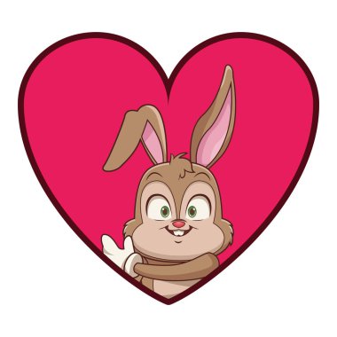 Eldiven karikatür ile Tavşan