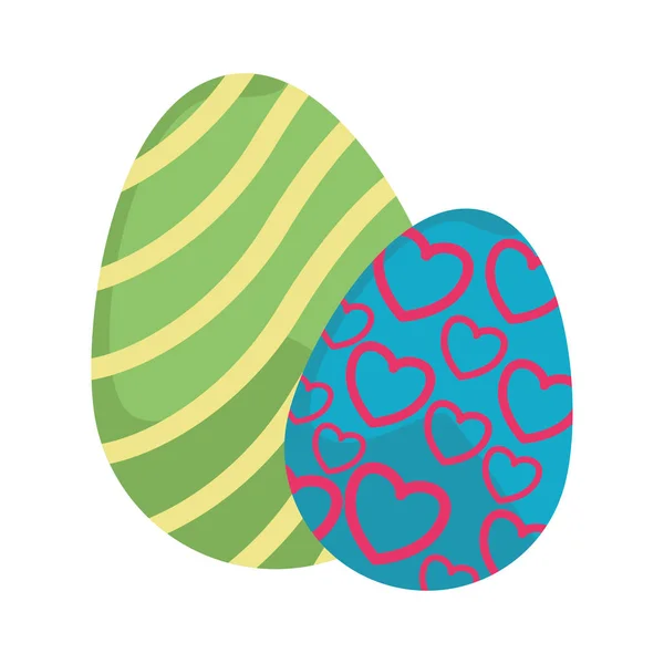 Huevos de Pascua dibujos animados — Vector de stock