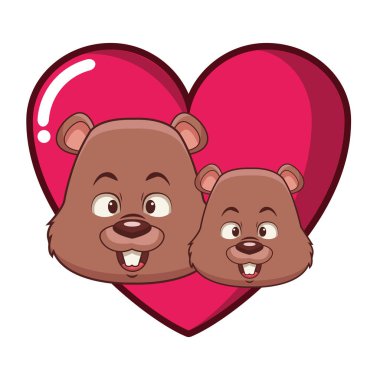 Sevimli kunduzlar karikatür