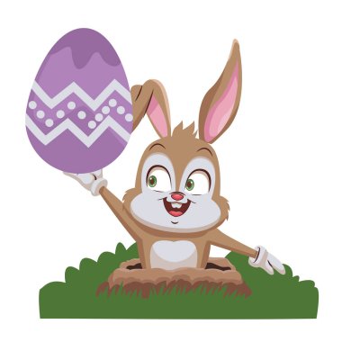 Paskalya yumurtalı tavşan