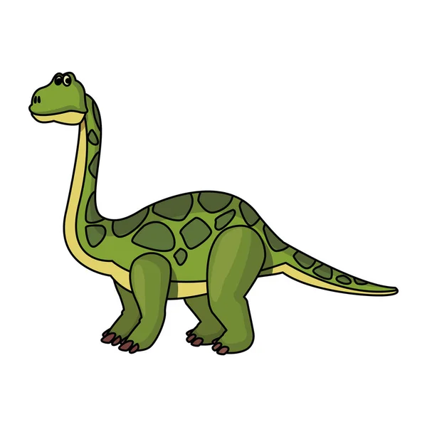 Мультфильм о бронтозавре-динозавре — стоковый вектор