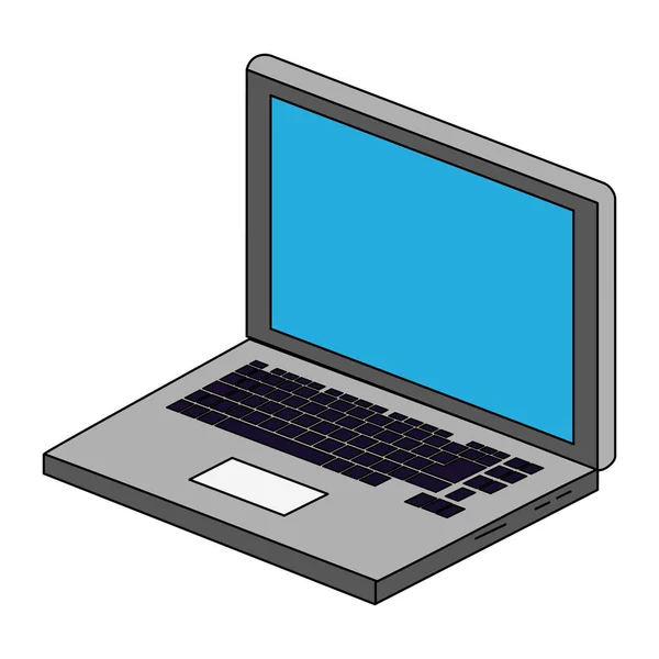 Laptop-Technologie isoliert — Stockvektor