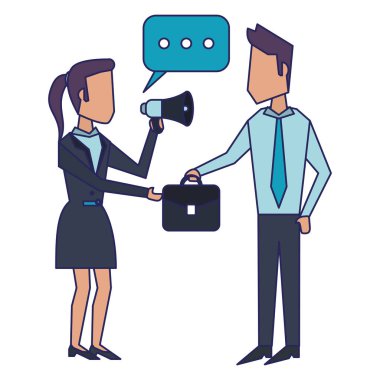 İş takım çalışması işçileri avatar mavi çizgiler