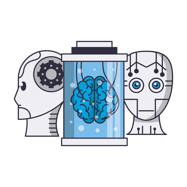 Τεχνητής νοημοσύνης εγκεφάλου — Διανυσματικό Αρχείο