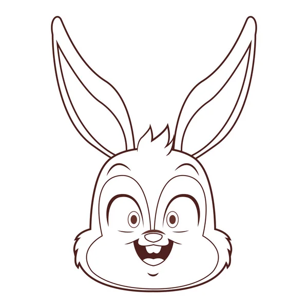 Cara de coelho desenhos animados — Vetor de Stock