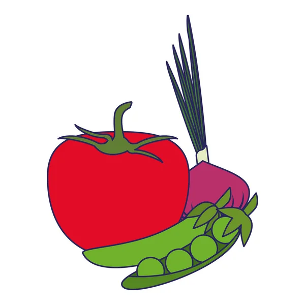 新鲜蔬菜卡通 — 图库矢量图片