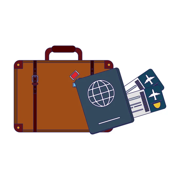 Simboli di viaggio e vacanza — Vettoriale Stock