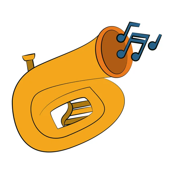 Sousaphone zenei hangszer — Stock Vector