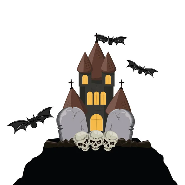 Halloween cartoni animati spaventosi — Vettoriale Stock