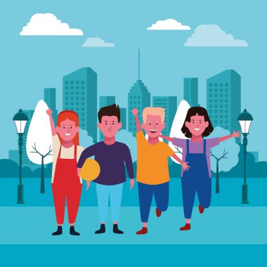 Çocuklar arkadaşlar çizgi