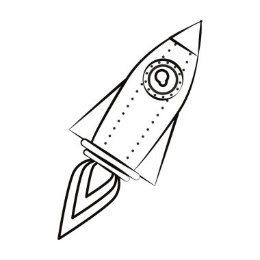 Roket uzay gemisi çizgi film