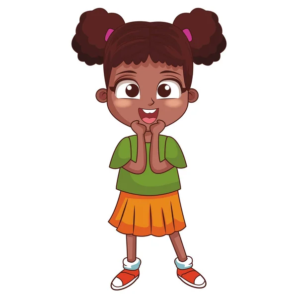 Chica niños dibujos animados — Vector de stock