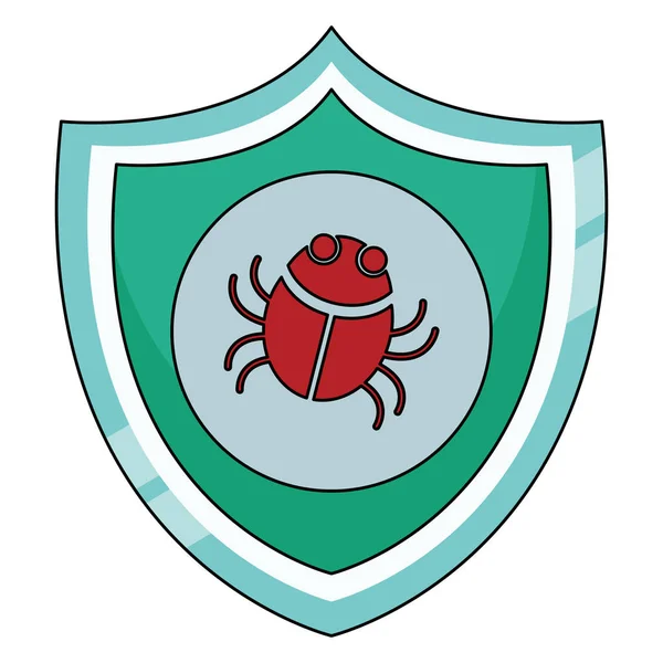 Bug symbole du virus — Image vectorielle