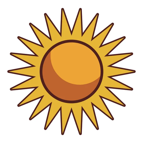 Sun cartoon isolated — Stock Vector