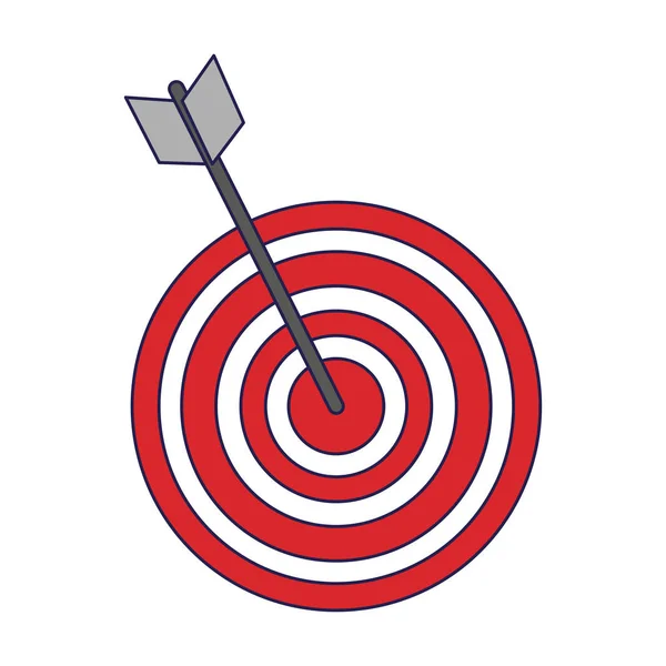 Target dartboard goal symbol blue lines — Stock Vector