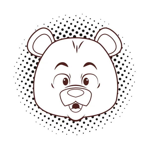 Carino orso cartone animato — Vettoriale Stock