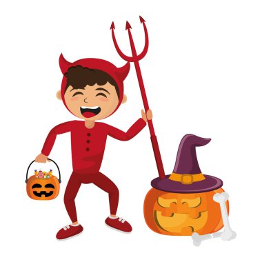 Çocuk ve cadılar bayramı karikatürleri