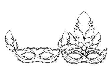 maskeler ve tüyler siyah beyaz