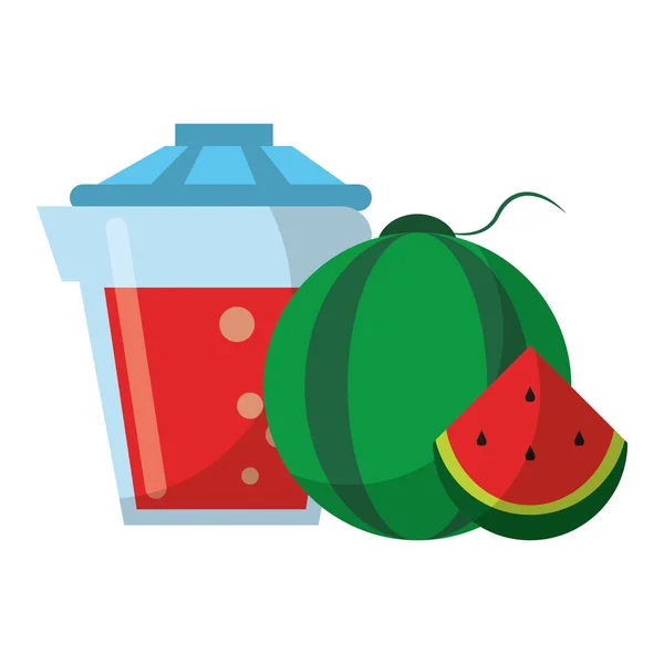 Fruchtsaft gesunde Getränke flach — Stockvektor