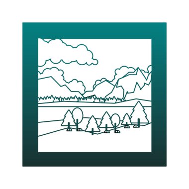 Yatay resim yalıtılmış mavi çizgiler