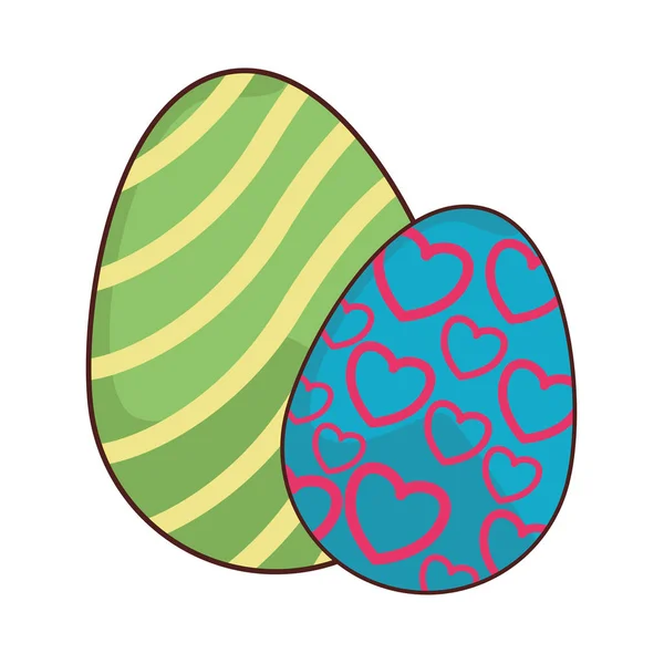 Oeufs de Pâques dessins animés — Image vectorielle
