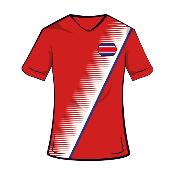 Costa Rica tshirt de futebol —  Vetores de Stock