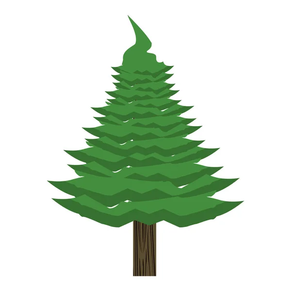 Árbol de dibujos animados de pino — Vector de stock