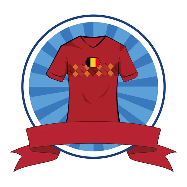 Bélgica camiseta de fútbol camiseta de fútbol — Vector de stock