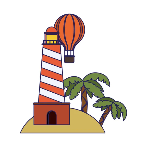 Lighthouse Beach — Stock Vector