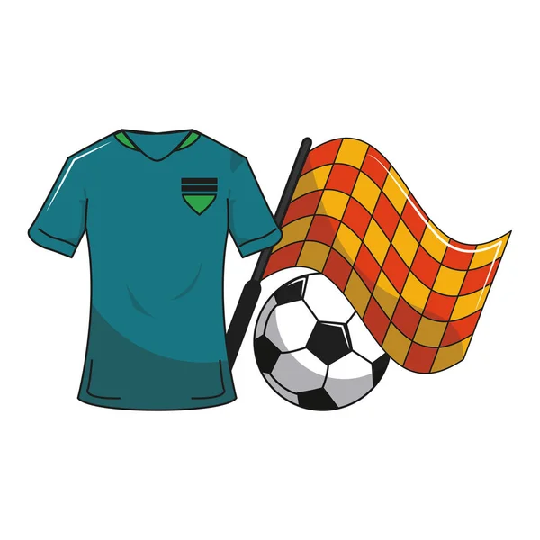 Kartun permainan sepak bola - Stok Vektor