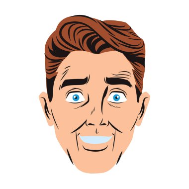 Pop art man yüz