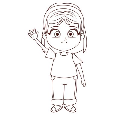 Kız çocuk karikatür