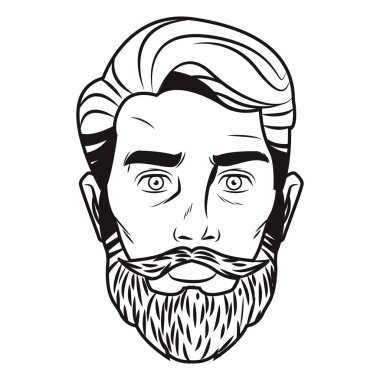 Pop art hispter yüz