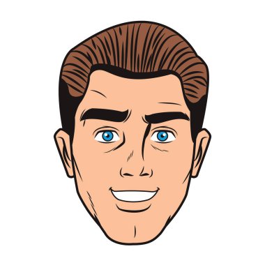 Pop art man yüz
