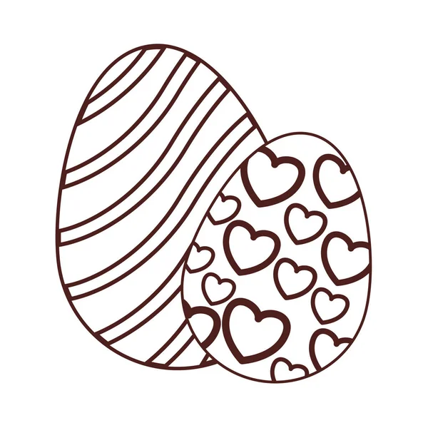 Huevos de Pascua aislados — Vector de stock