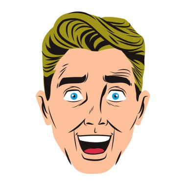Pop art man yüz