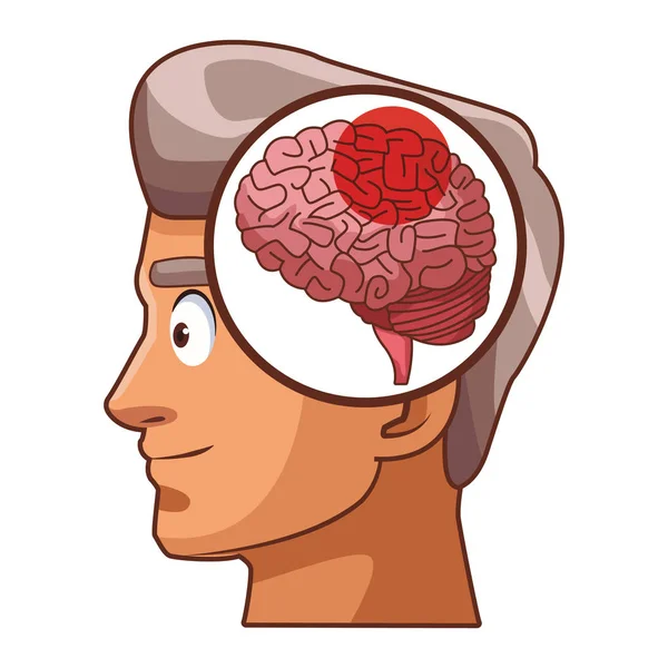 Мозг старика Альцгеймера — стоковый вектор