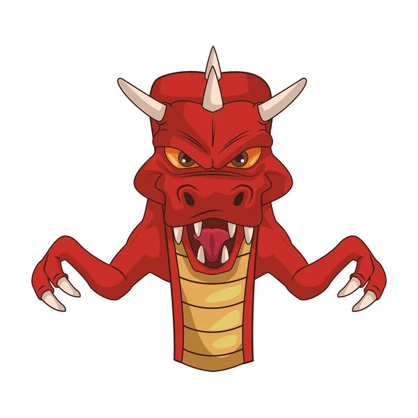Dragon bande dessinée de jeu vidéo — Image vectorielle