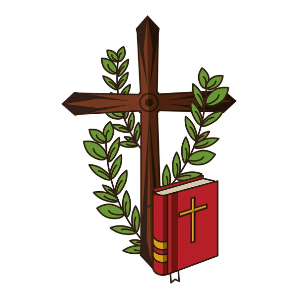 Símbolo de cruz cristiana — Vector de stock