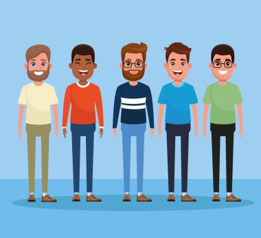 İnsanlar karakterler karikatürler